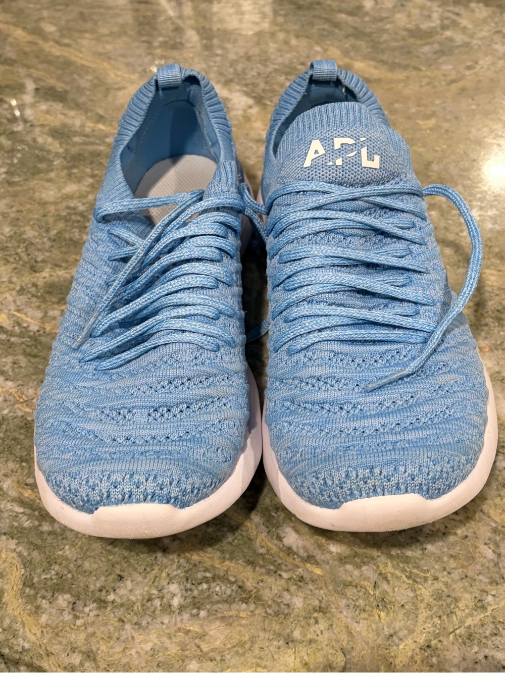 APL Light Blue Knit Slip-On Athletic Sneakers - Women